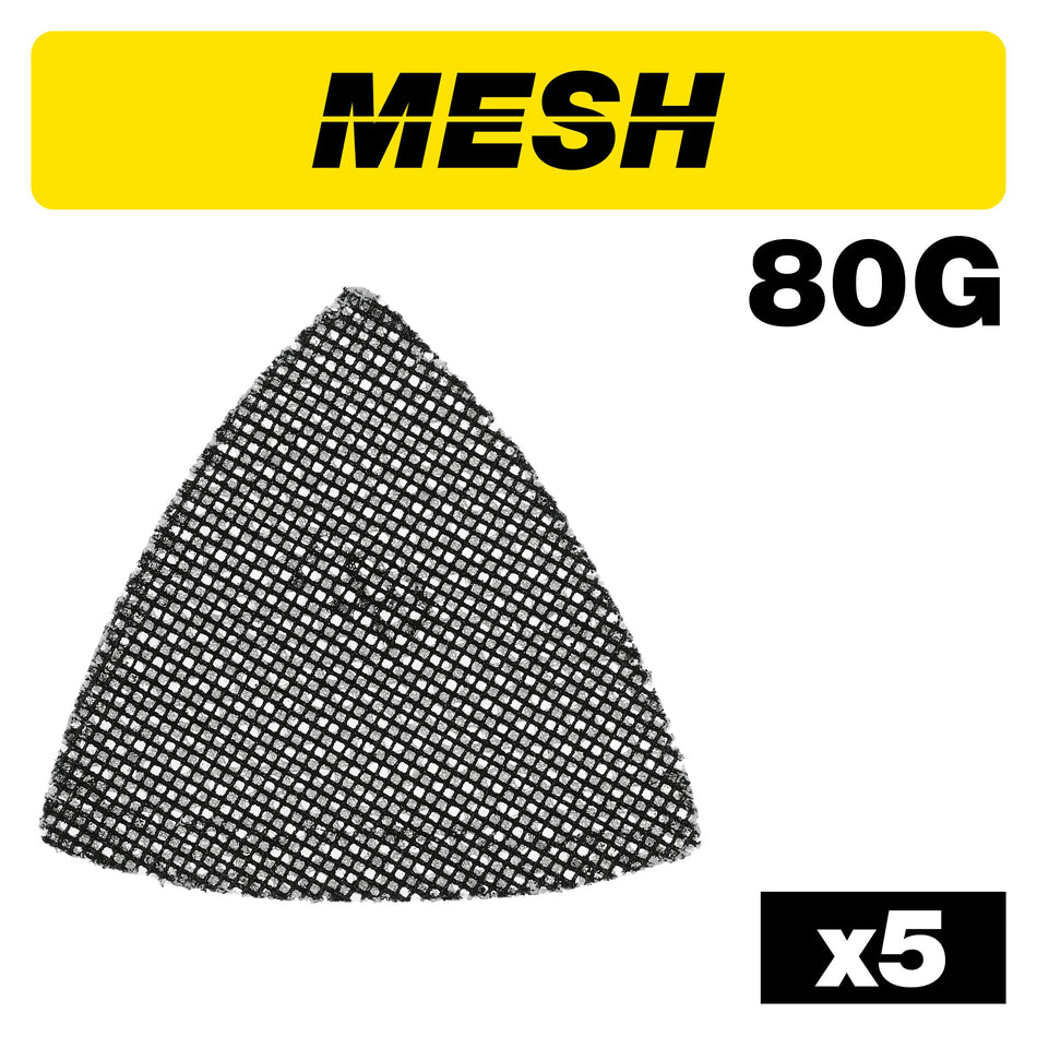 Trend Tools AB/OSC/80M Mesh Delta Sanding Sheet 5Pc 93Mm 80 Grit
