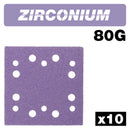 Trend Tools AB/QTR1/80Z Zirconium 1/4 Sheet Sanding Sheet 10Pc 114Mm X 110Mm 80 Grit