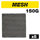 Trend Tools AB/QTR/150M Mesh 1/4 Sanding Sheet 5Pc 115Mm X 115Mm 150 Grit