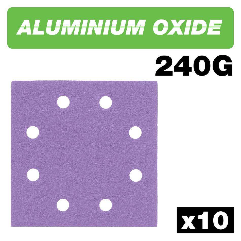 Trend Tools AB/QTR/240A Aluminium Oxide 1/4 Sheet Sanding Sheet 240 Grit 114Mm X 110Mm 10Pc