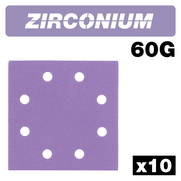 Trend Tools AB/QTR/60Z Zirconium 1/4 Sheet Sanding Sheet 10Pc 114Mm X 110Mm 60 Grit