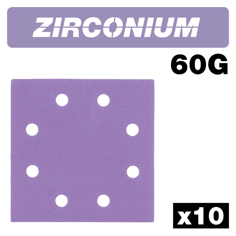 Trend Tools AB/QTR/60Z Zirconium 1/4 Sheet Sanding Sheet 10Pc 114Mm X 110Mm 60 Grit