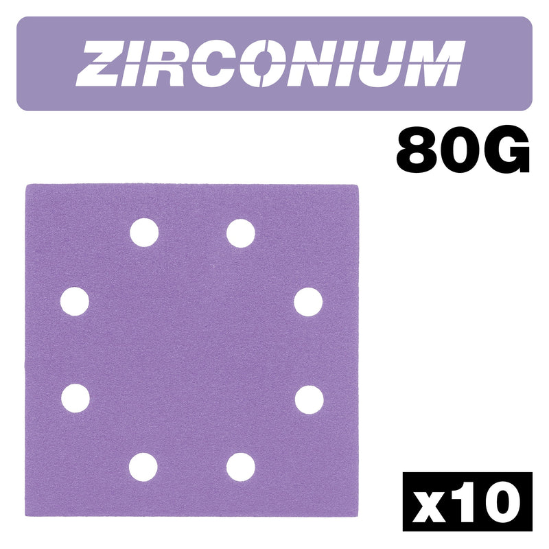 Trend Tools AB/QTR/80Z Zirconium 1/4 Sheet Sanding Sheet 10Pc 114Mm X 110Mm 80 Grit