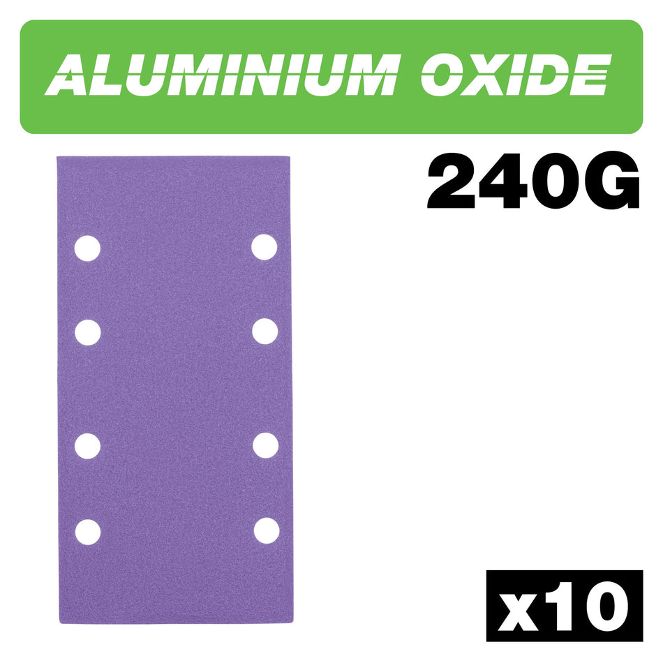 Trend Tools AB/THD/240A Aluminium Oxide 1/3 Sheet Sanding Sheet 10Pc 93Mm X 185Mm 240 Grit
