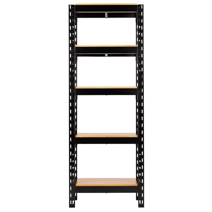 BUNKER® 27998 22 Piece Modular 5 Tier Racking with Hardwood Shelving, 750mm