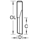 Trend Tools ABSS2/61X1/4STC Single Flute Cutter For Abs And Pvc Cutter