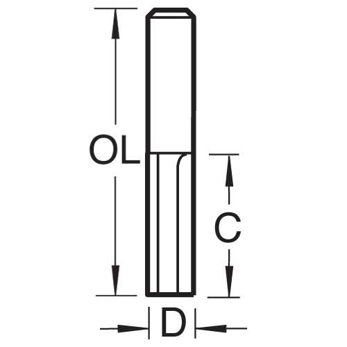 Trend Tools ACR3/81X1/2TC Acrylic 12.7Mm X 32Mm Two Flute