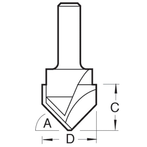 Trend Tools ALU/01X1/4TC Alucobond 45 Degree (90 Degree) V Groove X 13Mm