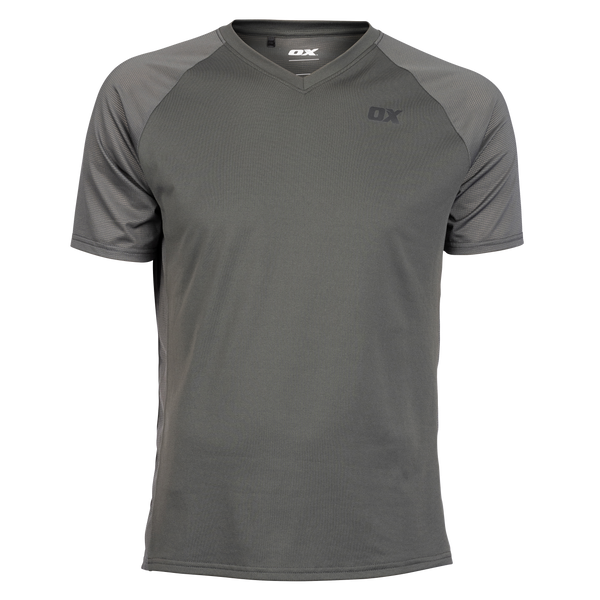 OX W555305 Ultra Engineered V Neck T-Shirt Grey - XL