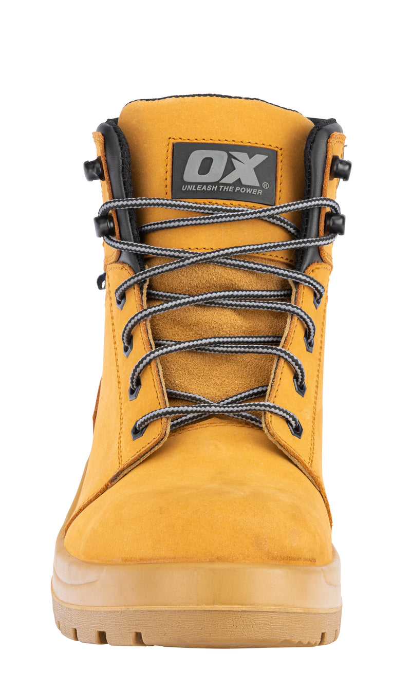 OX Safety S487910 Attitude Honey Nubuck Leather Safety Boots - Size 10