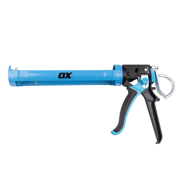 OX Hand Tools T046507 400ml Heavy Duty Caulk Gun | 25:1 /12:1 Dual Thrust Ratio