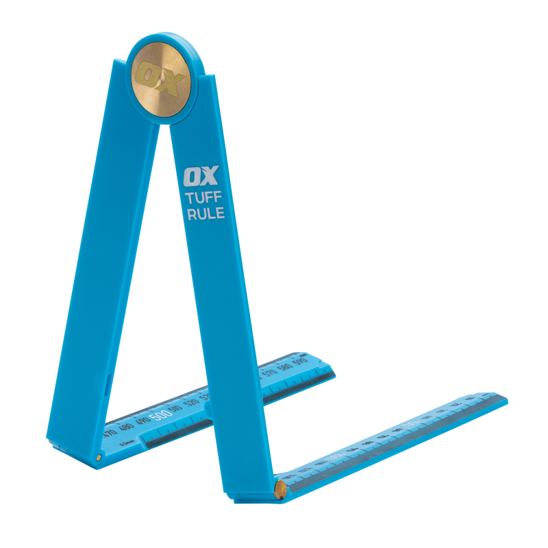 OX Tools OX-P507236 OX Pro Tuff Rule - Cyan - 600mm