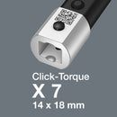 Wera 05075657001 Click-Torque X 7 torque wrench for insert tools, 10-100 Nm, 14x18 x 10-100 Nm