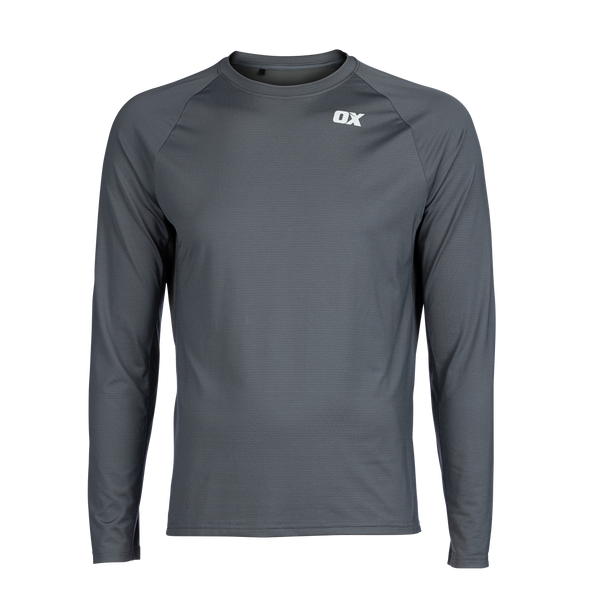 OX W555406 Ultra Engineered Long Sleeve Top Light Grey - XXL