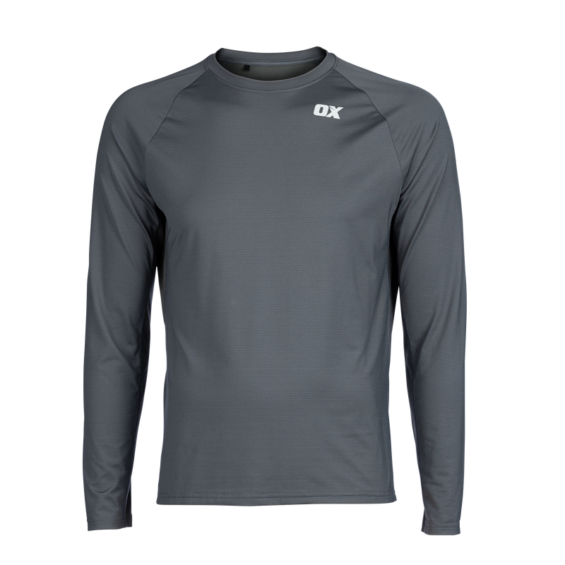 OX W555406 Ultra Engineered Long Sleeve Top Light Grey - XXL