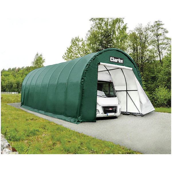 Clarke 3503594 CIG1432 X-Large Garage / Workshop with Round Roof  Ð Green (32'x14'x12' / 9.7x4.3x3.65m)
