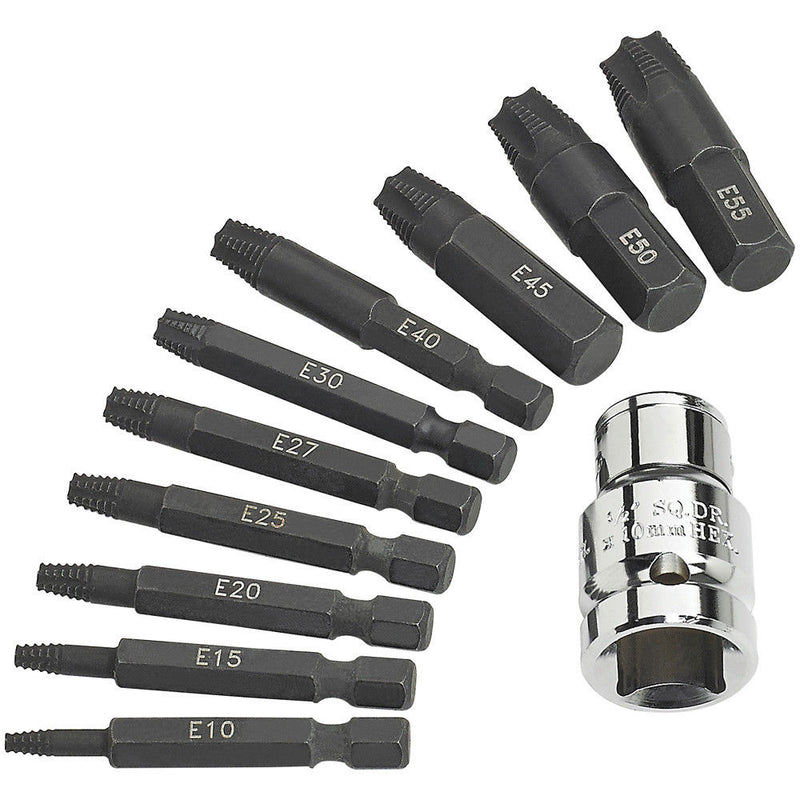 Clarke 1700738 PRO332 11 Piece Torx¨ Screw Extractor Set