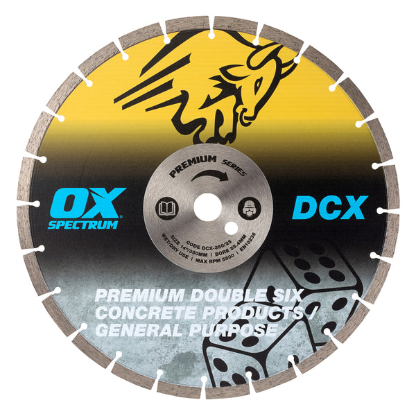 OX Tools OX-DCX350/20 Spectrum Plus Double Six Diamond Blade - GP - 350/20mm