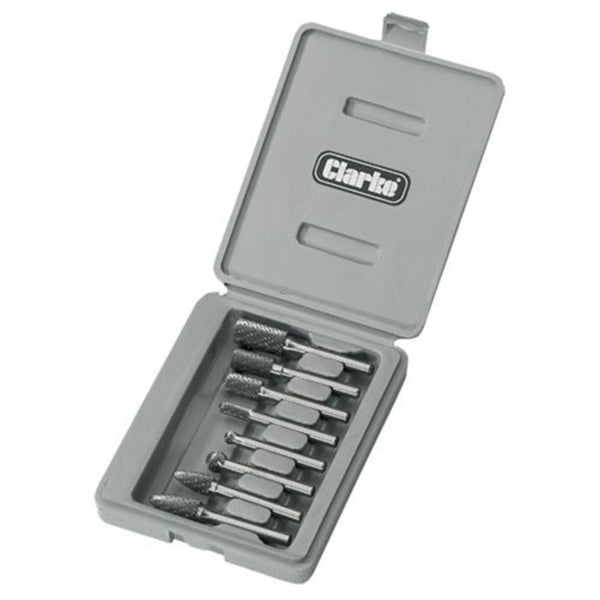 Clarke 1801580 CHT580 8 piece Double Cut Rotary Burr Set
