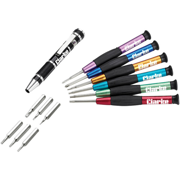 Clarke 1801881 CHT881 13 Piece Precision Screwdriver & Bit Set