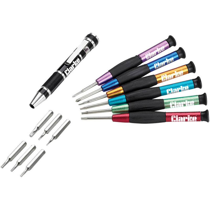 Clarke 1801881 CHT881 13 Piece Precision Screwdriver & Bit Set