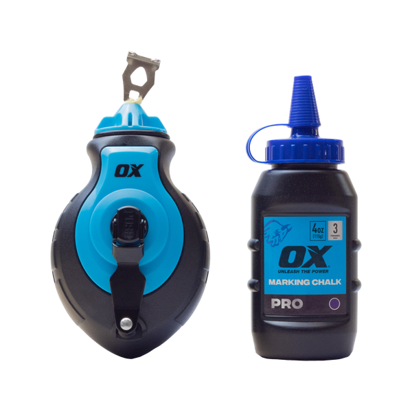 OX Tools OX-P506302 Pro Aluminium Kevlar Chalk Line Reel and Refill