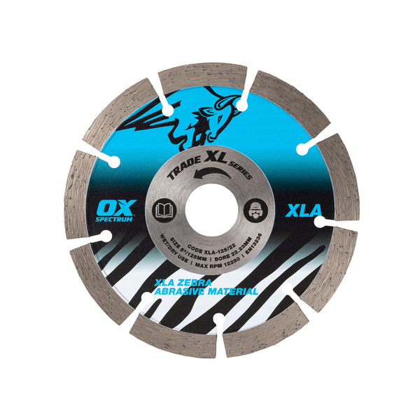 OX Tools OX-XLA-125/22 Trade XL Abrasive Diamond Blade - 125/22.23mm