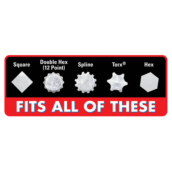 Clarke 1700791 PRO385 8 Piece 3/8" Deep Drive Multi-Fit Socket Set