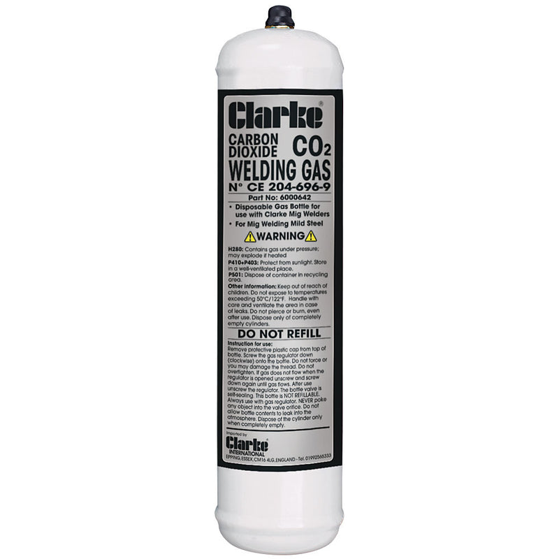Clarke 6000642 CO2 Gas Cylinder (390g)