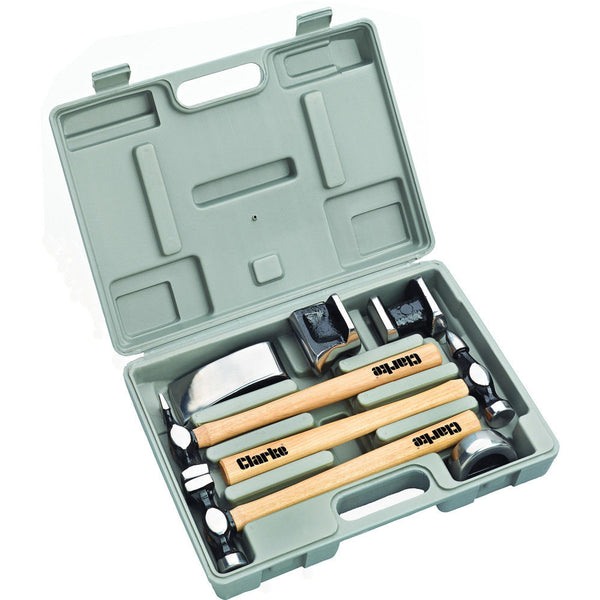 Clarke 7630069 CPB7CH 7 piece Panel Beating Set With Hickory Shafts