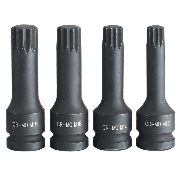 Clarke 1700616 PRO216 4 Piece Impact Spline Set