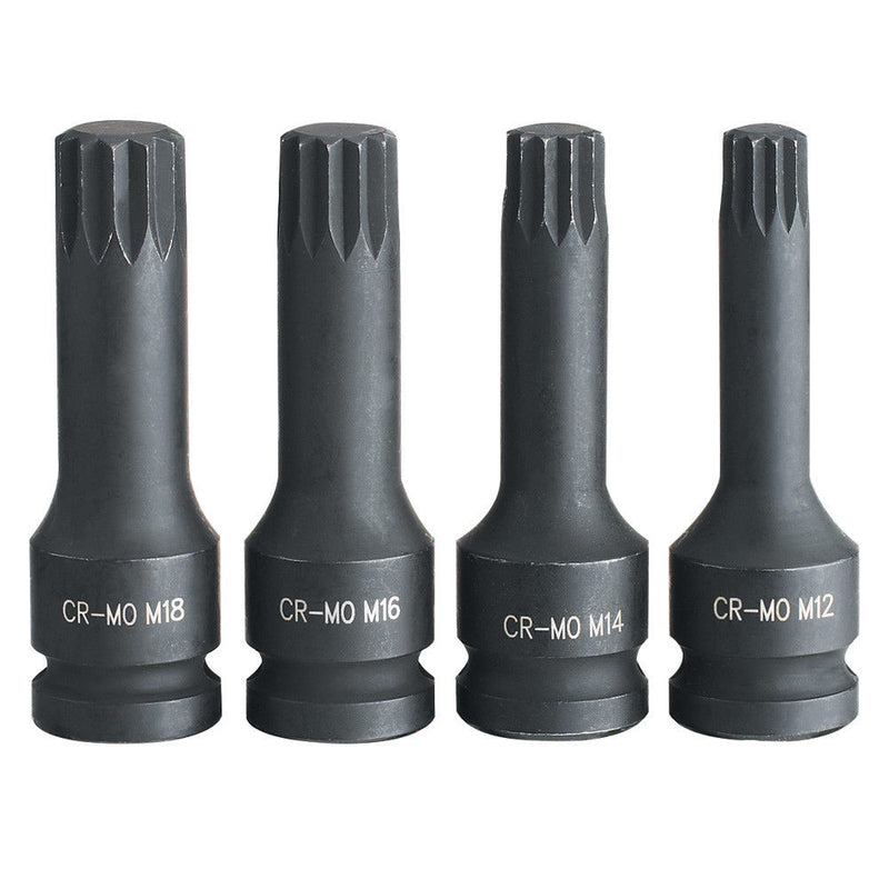 Clarke 1700616 PRO216 4 Piece Impact Spline Set