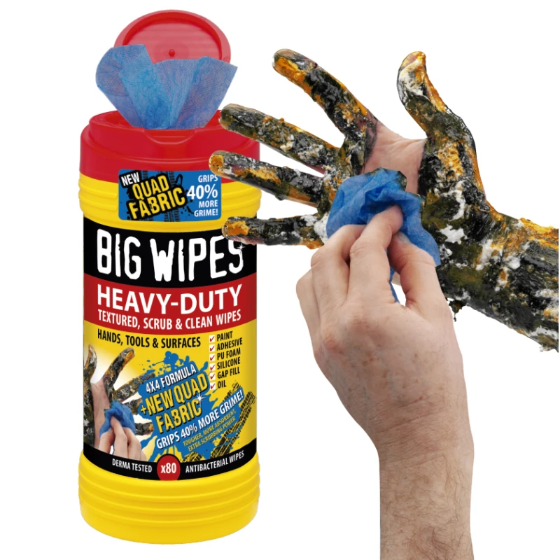 Big Wipes 2420 Heavy Duty Antibacterial Cleaning Wipes (Pack of 80)