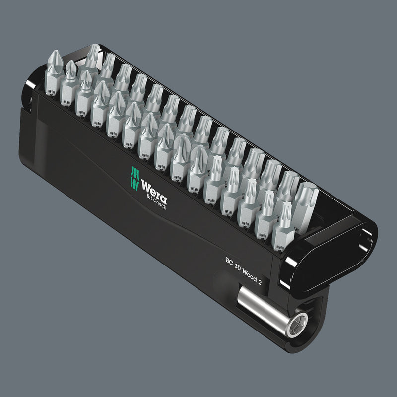Wera 05057438001 Bit-Check 30 Wood 2 SB, 30 pieces