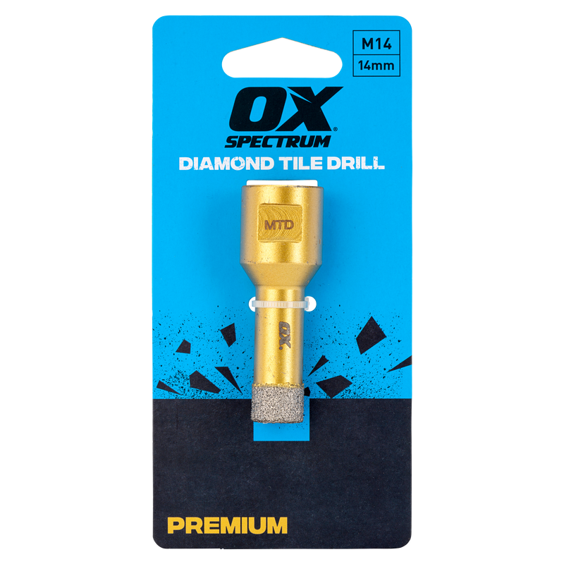 Premium M14 Dry Cut Diamond Tile Drill - 14mm