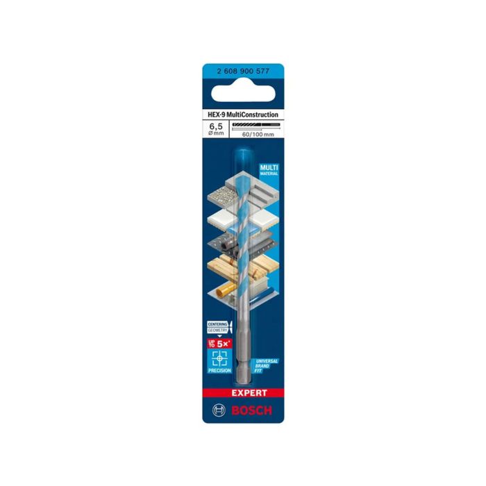 Bosch 2608900577 EXPERT HEX-9 MultiConstruction Drill Bit 6.5 x 60 x 100 mm