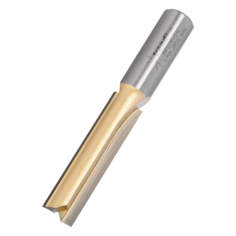 Trend Tools PBR01X1/2TC Trend 1/2" Tct Two Flute Straight Worktop Router Cutter 12.7Mm X 50Mm
