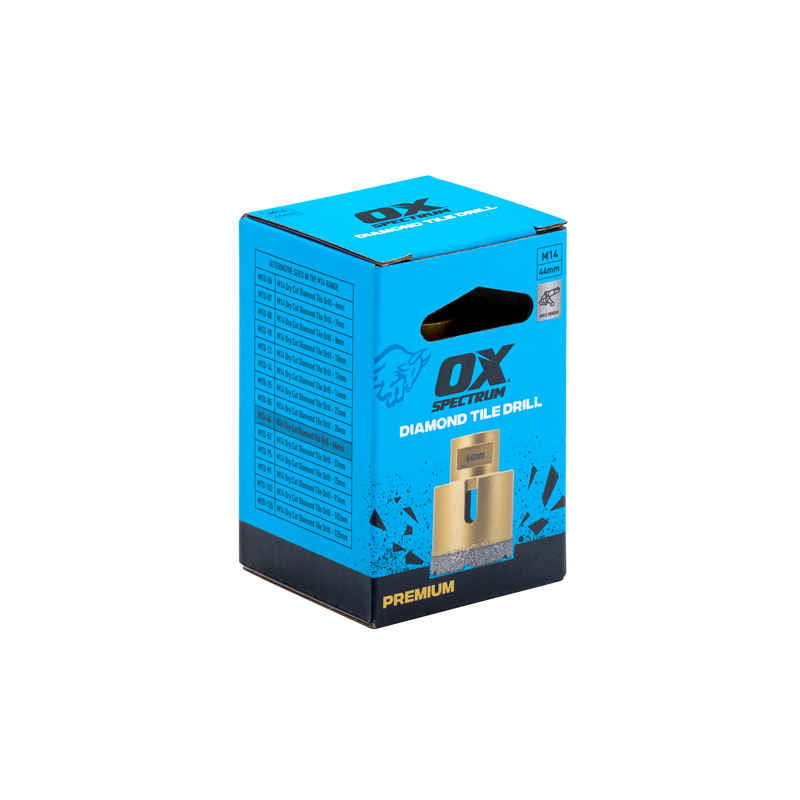 Premium M14 Dry Cut Diamond Tile Drill - 44mm