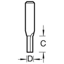 Trend Tools C001X1/4TC Two Flute Cutter 3.2Mm Diameter