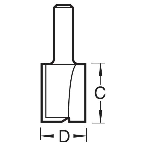 Trend Tools C019AX1/4TC Trend Craft Pro 12Mm X 19Mm 1/4In Shank Router Cutter Bit For Use With Trend Hinge Jigs