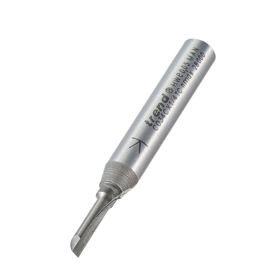 Trend Tools C034CX1/4TC One Flute 3Mm Diameter X 11Mm Cut