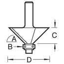 Trend Tools 46/37X1/4TC Bearing Guided Chamfer Cutter 45 Degrees