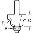 Trend Tools C087X1/4TC Roman Ogee 6.3Mm Radius X 22.2Mm Cut