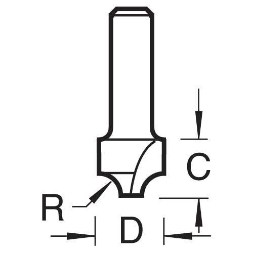 Trend Tools C106X1/4TC Ovolo 3.2Mm Radius X 9.5Mm Diameter