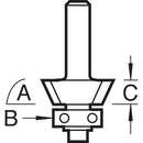 Trend Tools C119X1/4TC Self Guided Bevel Trim Angle=65 Degrees