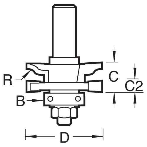 Trend Tools C149X1/2TC Profile Scriber Ogee Set Radius 4Mm