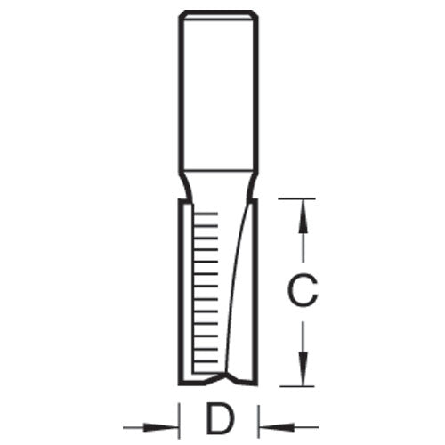 Trend Tools C153SX1/2TC Two Flute 12.7Mm Diameter X 50Mm Cut Scale