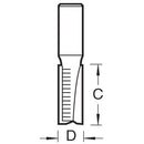 Trend Tools C153SX1/2TC Two Flute 12.7Mm Diameter X 50Mm Cut Scale