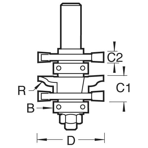 Trend Tools C155X1/2TC Ogee Profile Scriber Set