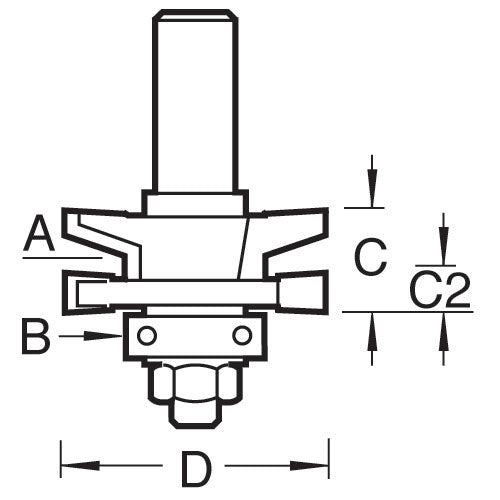 Trend Tools C157X1/4TC Profile Scriber Raised Bevel